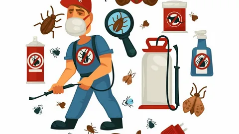 Pest control professional at work